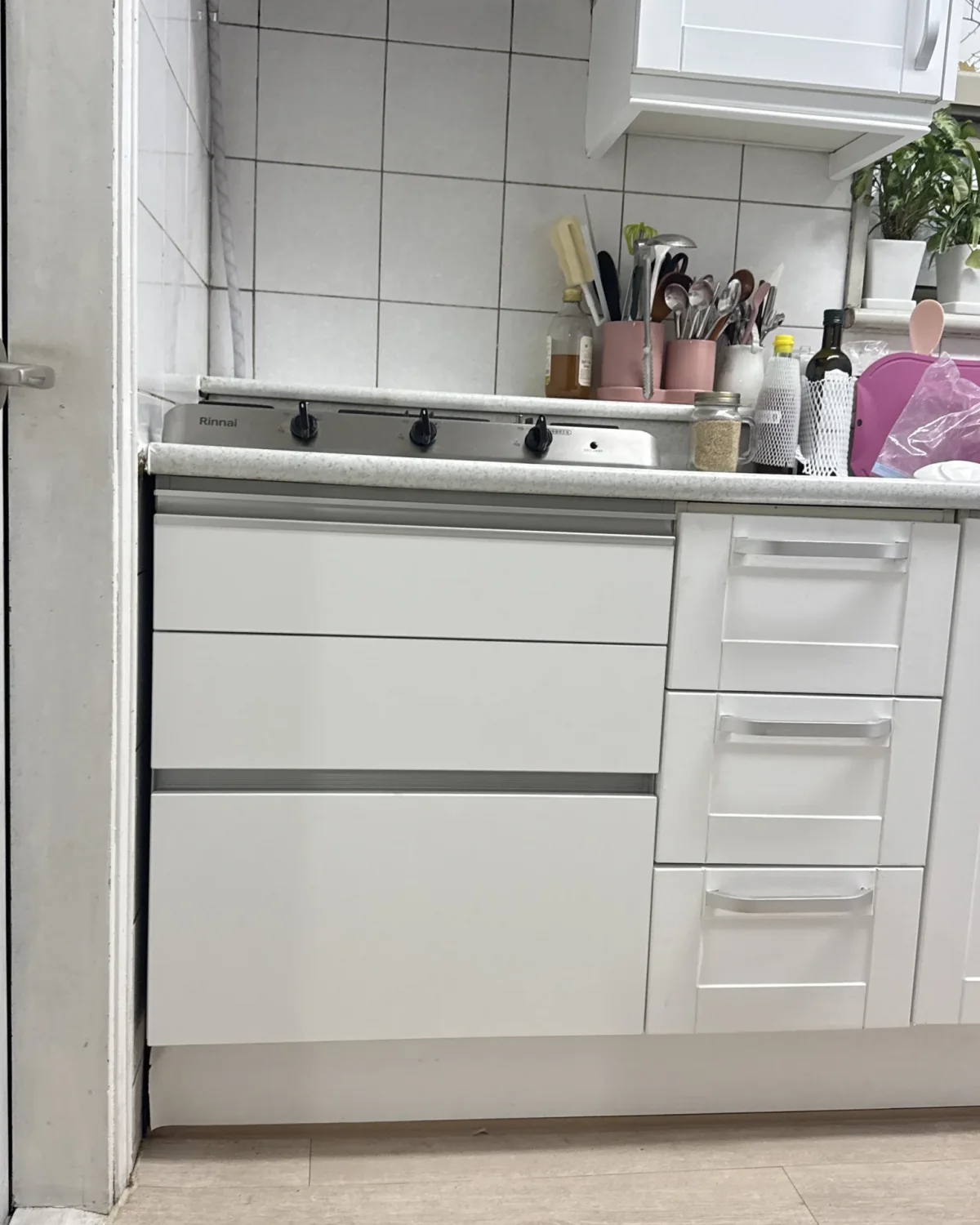 싱크대교체 철거 후 서랍장 설치 작업 후