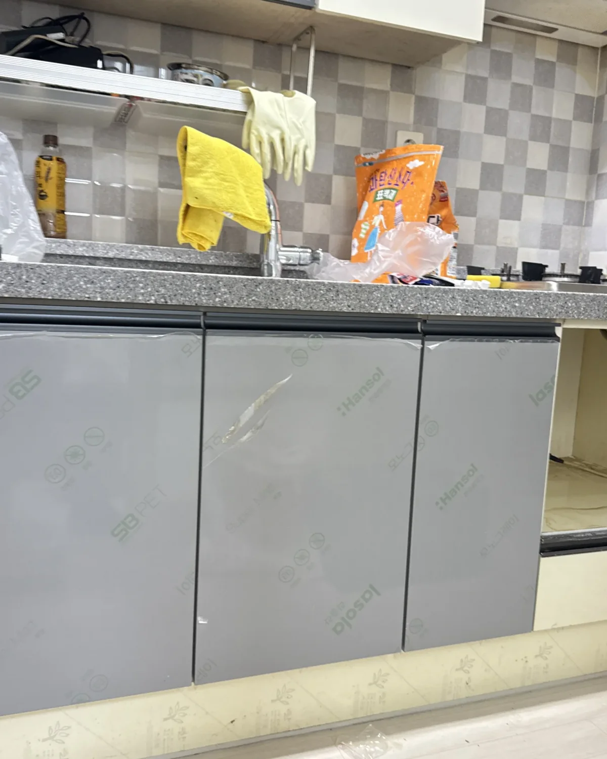 전세싱크대교체 하부장 문짝 교체 작업 후