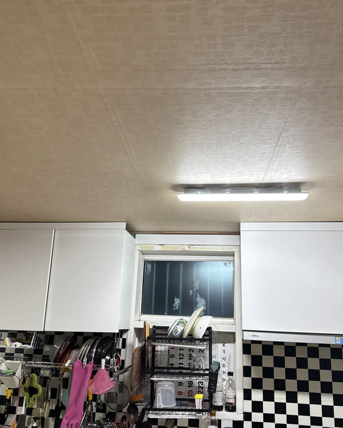 이사전싱크대교체 상부장 교체 작업 후